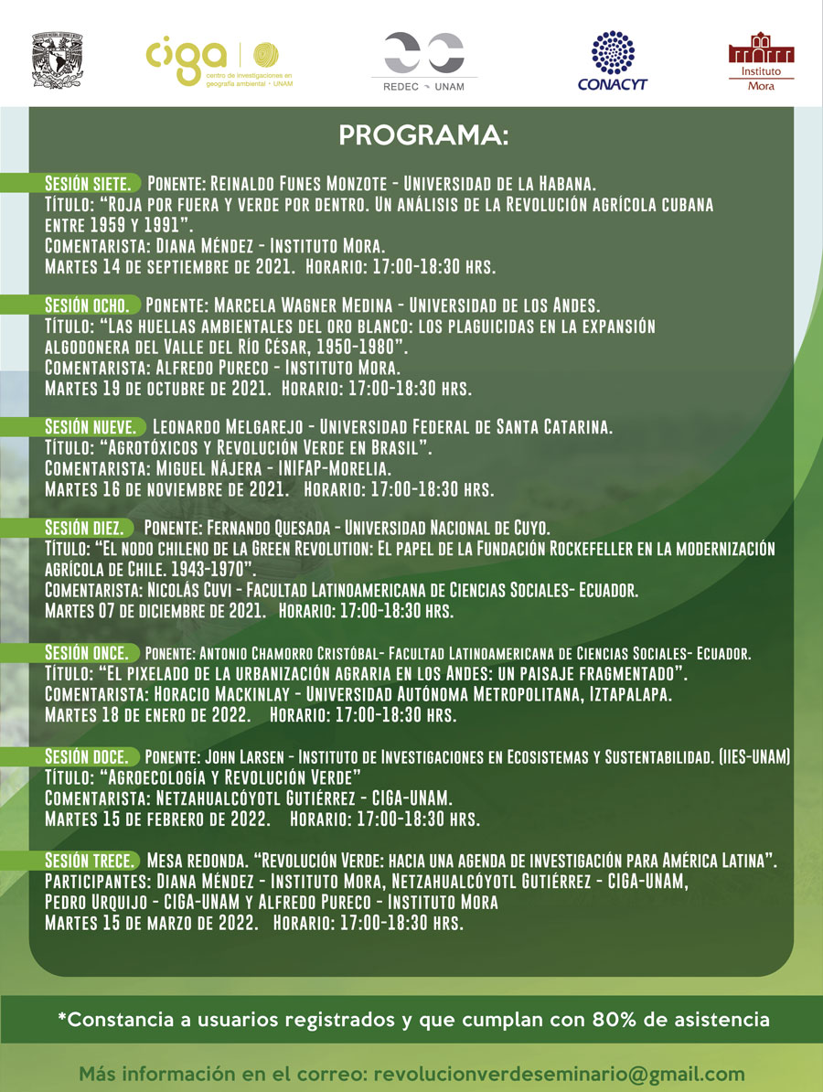 Seminario Revolución Verde en América Latina Página 3