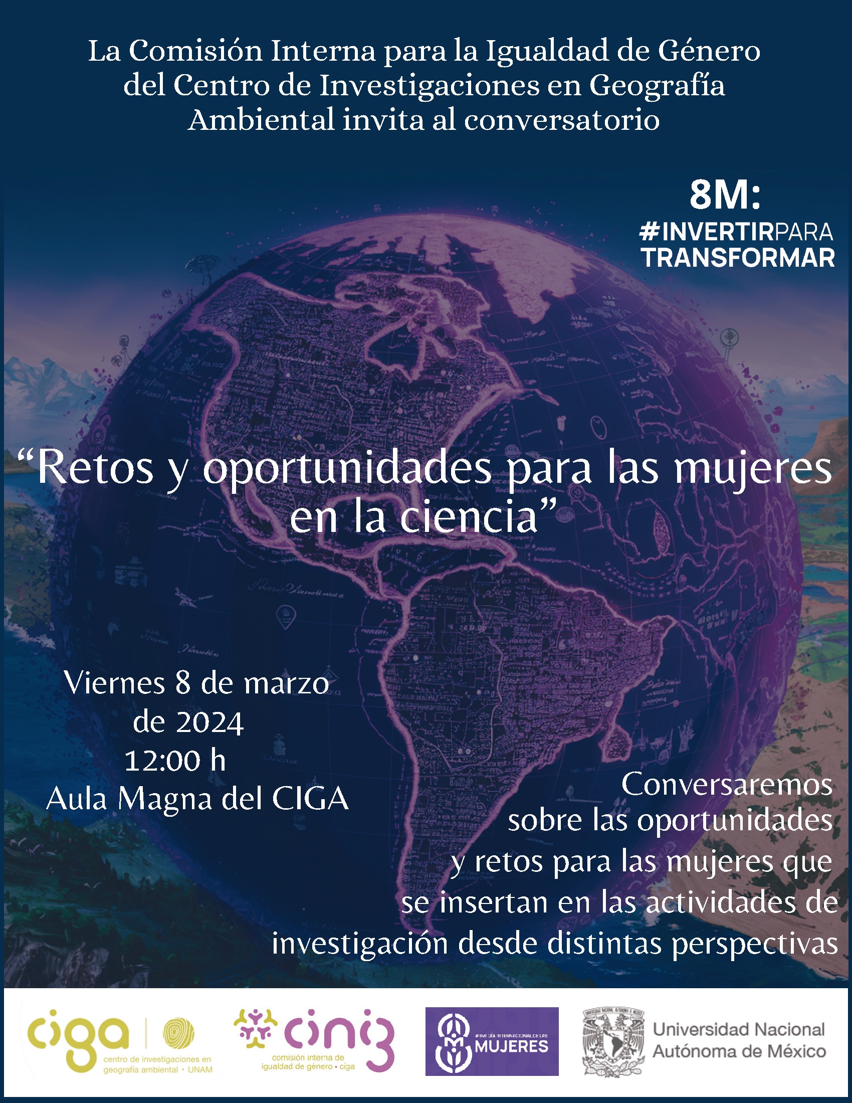 8M Conversatorio: "Retos y oportunidades para las mujeres en la ciencia"