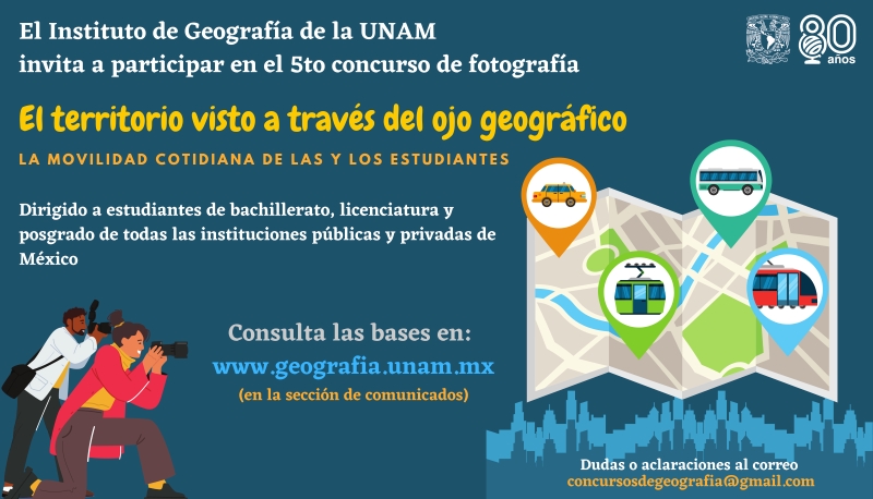 5o concurso de fotografía: "El territorio visto a través del ojo geográfico: la movilidad cotidiana de las y los estudiantes"