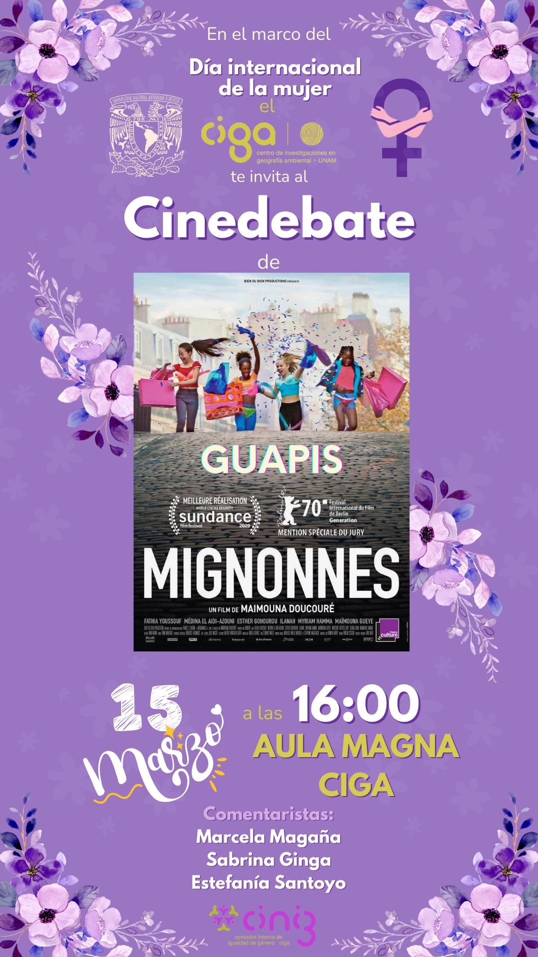 CInIG CIGA: Conmemoración 8M, Cinedebate