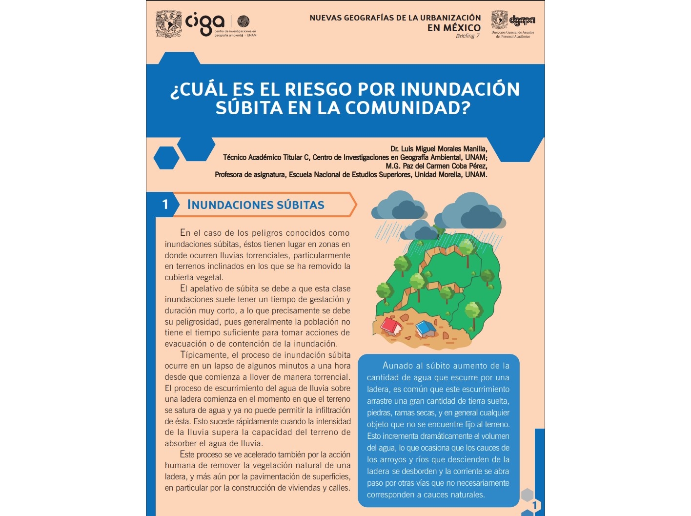 Briefing 7 - ¿Cuál es el riesgo por inundación súbita en la comunidad?