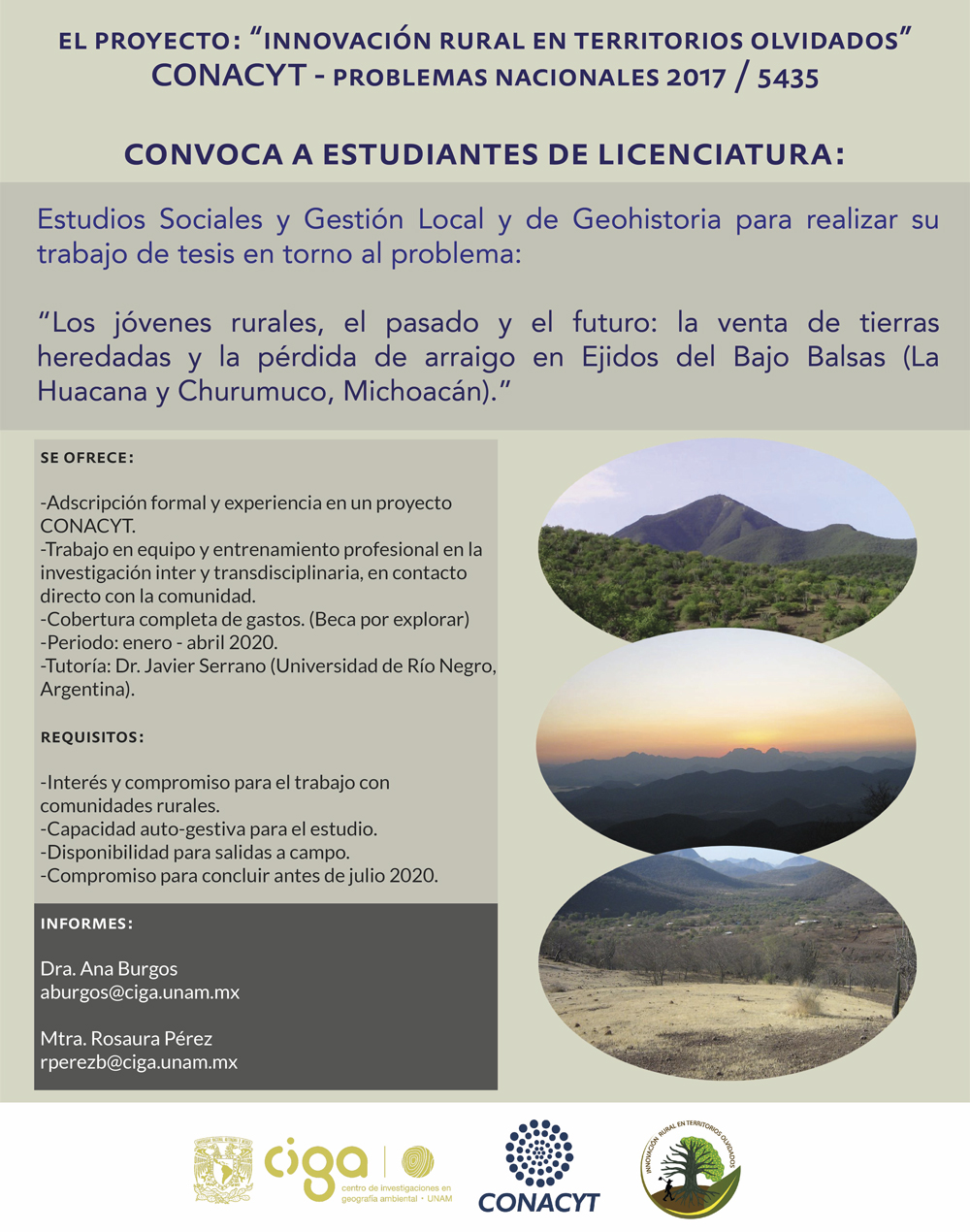 Cartel Innovacion Rural Licenciatura