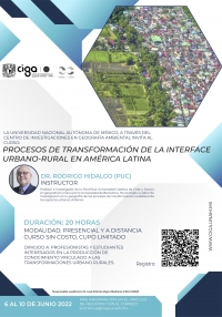 Curso: Procesos de transformación de la interface urbano-rural en América Latina