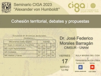 Seminario CIGA &quot;Alexander von Humboldt&quot;: Cohesión territorial, debates y propuestas