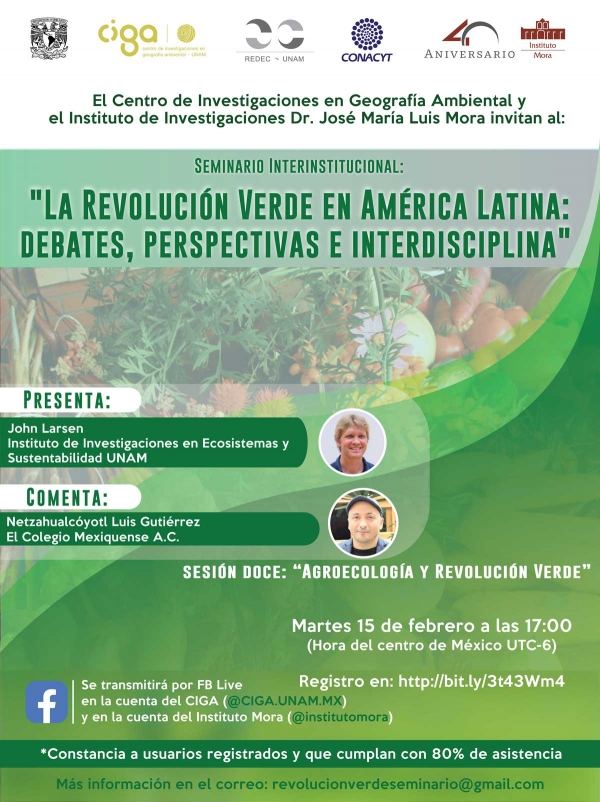 Seminario Interinstitucional: &quot;Revolución verde en América Latina: debates, perspectivas e interdisciplina&quot;