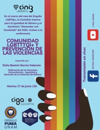 Seminario CIGA &quot;Alexander von Humboldt&quot;: Comunidad LGBTTTQI+ y prevención de las violencias