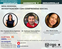 Seminario Institucional &quot;Geografía, Ambiente y Desarrollo&quot;: Investigación con compromiso social