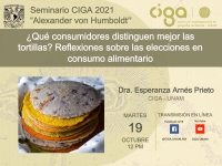 Seminario CIGA &quot;Alexander von Humboldt&quot;: ¿Qué consumidores distinguen mejor las tortillas? Reflexiones sobre las elecciones en consumo alimentario