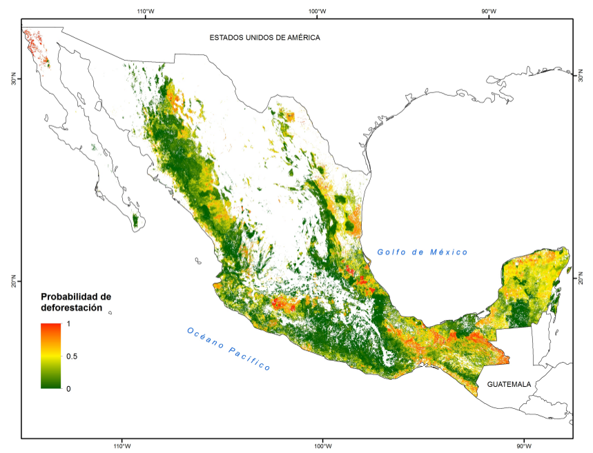 Mapa probabilidad deforestación
